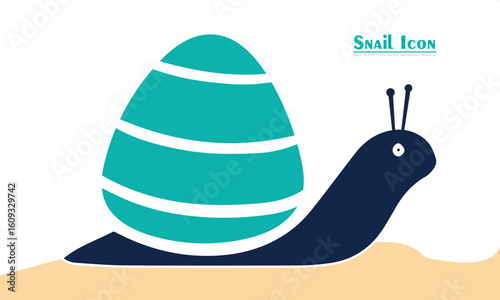 Snail or Mollusk  on white background vector.