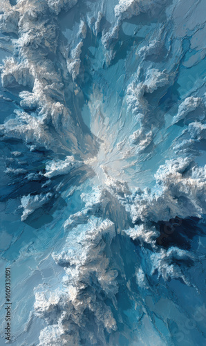 Wallpaper Mural Abstract Blue and White 3D Texture Background Torontodigital.ca