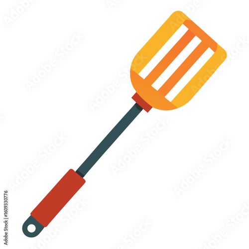 Flexible Fish Spatula on White Studio Background
