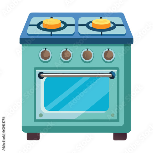 Kitchen Gas Stove Appliance Clean Background
