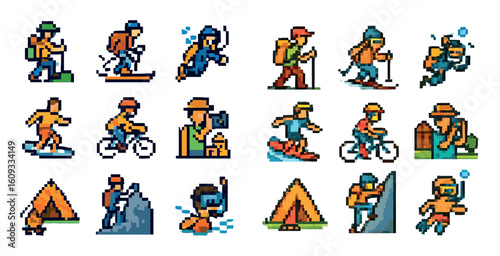 Pixel Travel Icons