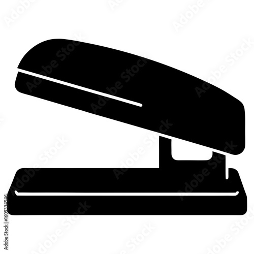 Simple office stapler equipment tool supply silhouette vector illustration