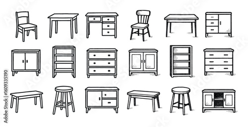 Minimalist Furniture Icons