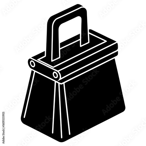 Black and white illustration of a portable work light