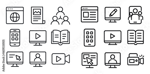 Minimalist Media Icons