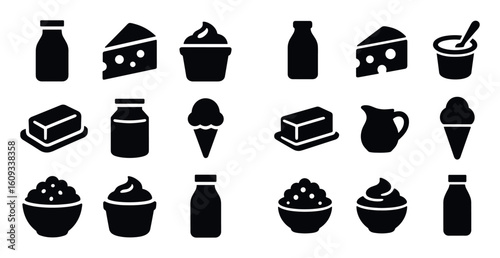 Dairy Icons Grid