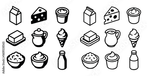 Dairy Icons Grid