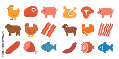 Meat Icons Grid