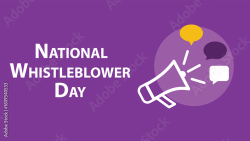 National Whistleblower Day web vector banner design illustration