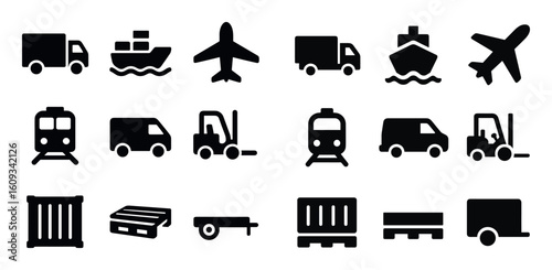 Logistics Icons Grid