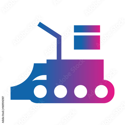 buldozer gradient icon illustration vector
