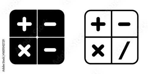 calculator icon set for app ui and website vector