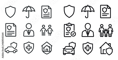 Minimalist Insurance Icons