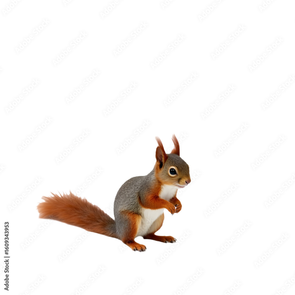 Obraz premium Cute Red Squirrel Sitting – Wildlife Animal Photography