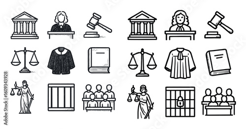 Judiciary Icons Grid