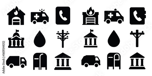 Public Services Icons Grid