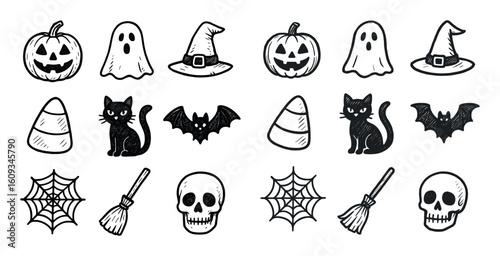 Halloween Icons Grid