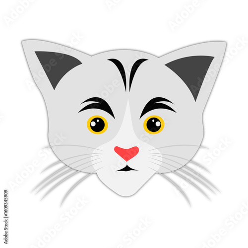 Cute Cat Vector Illustration – Minimalist Animal Art for T-Shirt, Logo, and Print Design