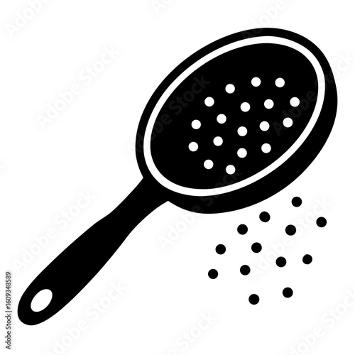 Sieve with falling particles