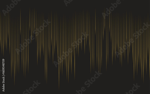 Abstract luxury background with elegant golden lines on black gold dark sleek clean modern.