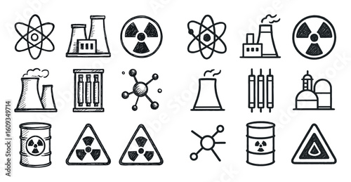 Nuclear Energy Icons