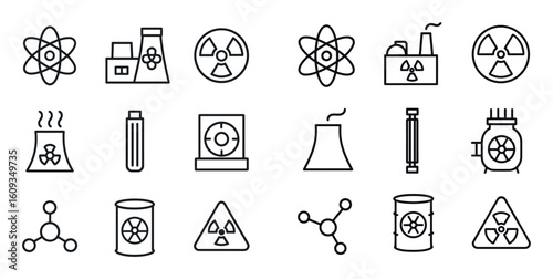 Nuclear Energy Icons