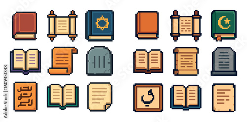 Spirituality Pixel Art Icons