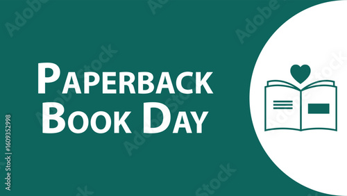 Paperback Book Day web vector banner design illustration