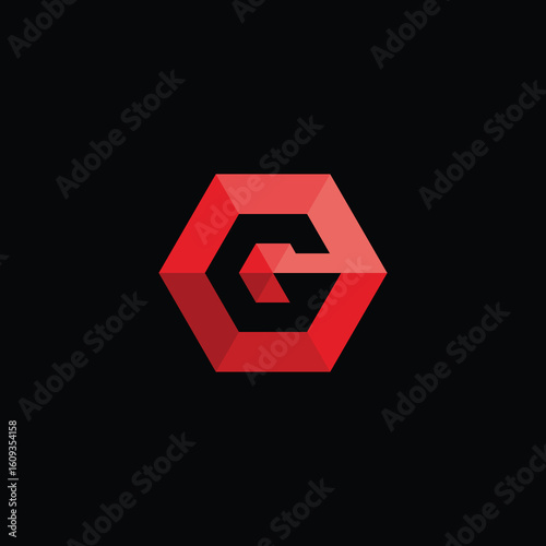 Geometric Hexagon Letter G Logo Design Vector Template