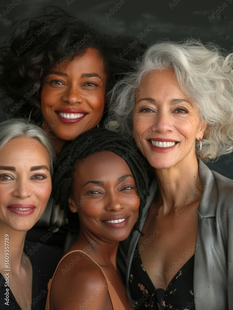 Obraz premium Resilient and Diverse Older Women Smiling