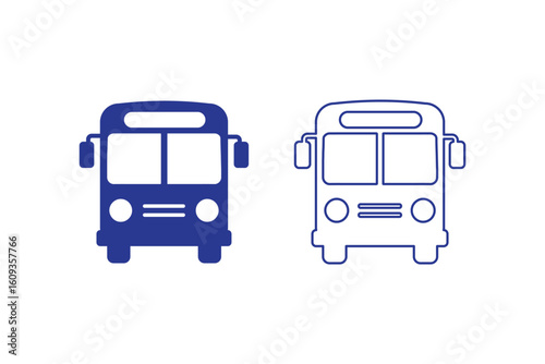 Bus Icon vector isolated on white background. Black bus vector icon
