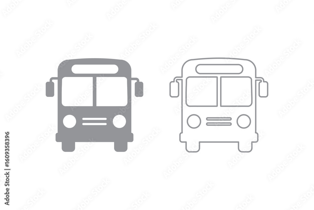 Bus Icon vector isolated on white background. Black bus vector icon Bus Icon vector isolated on white background. Black bus vector icon