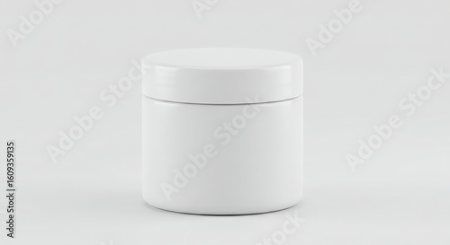 Wallpaper Mural Plain white cylindrical container with lid on white background Torontodigital.ca