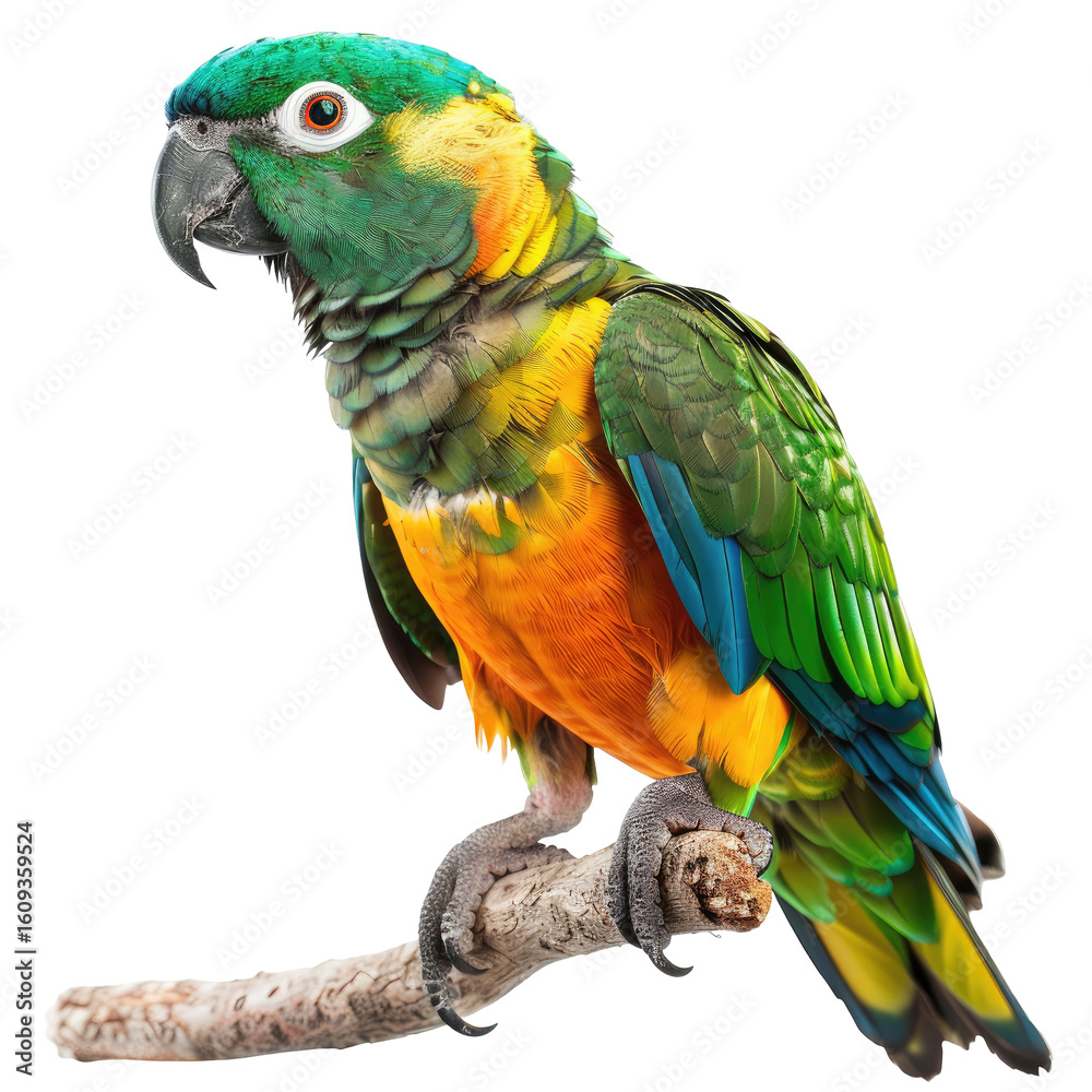 Obraz premium Vibrant parrot perched on branch