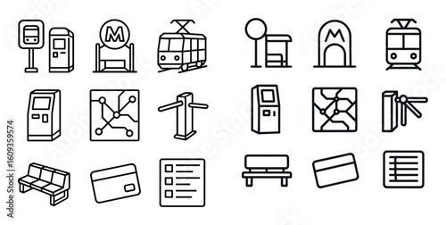 3D Transport Icons Grid