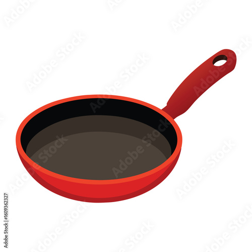 isolated skillet on white background 
