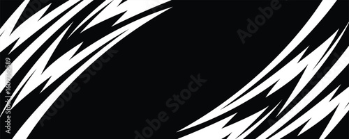 Abstract background with geometric curved spike line pattern and with some copy space area