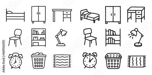 Student Housing Icons