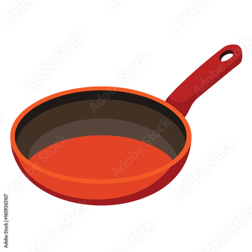 isolated skillet on white background 