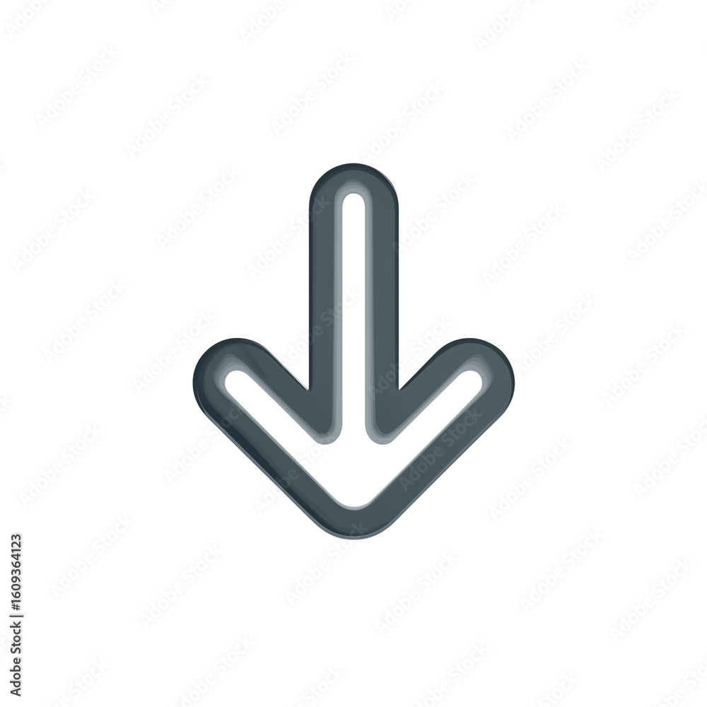 Thick down arrow icon in dark style
Thick down arrow icon in dark style