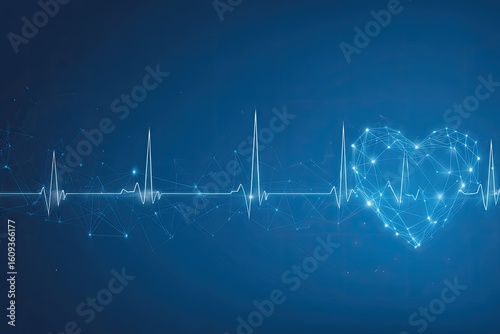 Wallpaper Mural Abstract heart rate graphic (1) Torontodigital.ca
