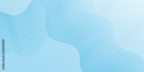 Abstract simple blue smooth waves on white background. Modern good art vector gradient illustrations nice texture vector soft light