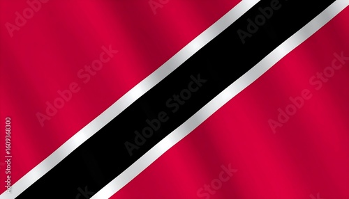 Free Download National flag, waving, red, black, white diagonal stripe - GFXLoad