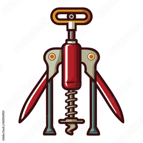 corkscrew on white background