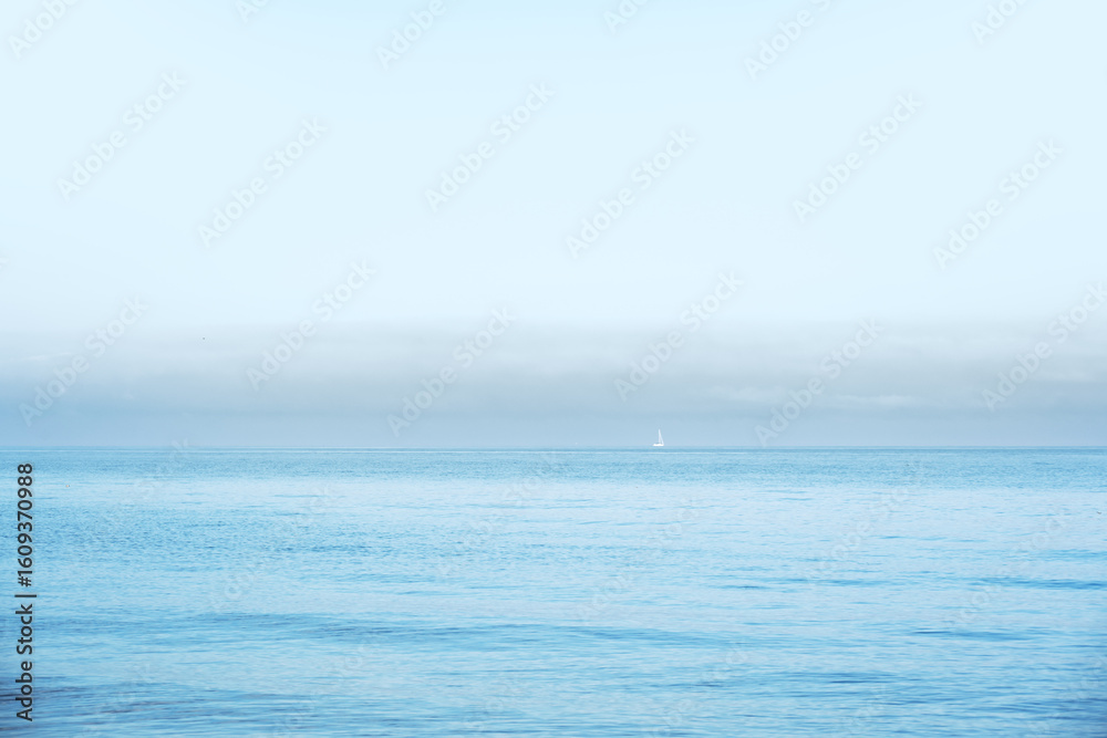 Fototapeta premium Blue Baltic sea in still summer morning.