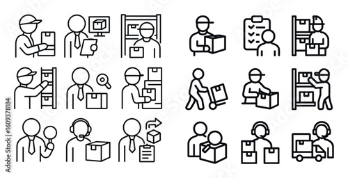 Retail Staff Icons Grid