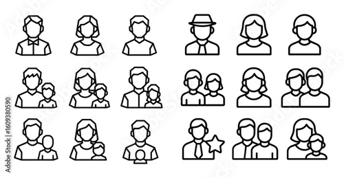Low-Poly Family Icons