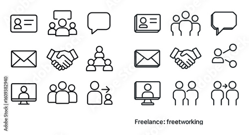 Freelance Networking Icons