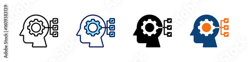 Skill All In One Icon Multi Styles Vector Set