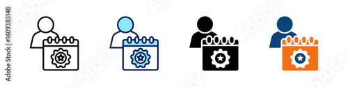 Event Producer All In One Icon Multi Styles Vector Set